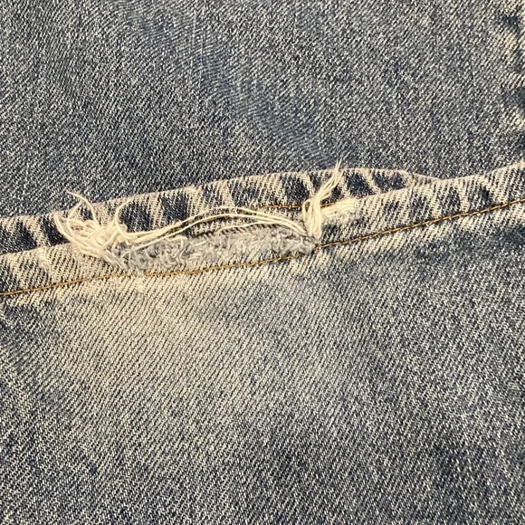 Levi's Classic Straight Blue Jeans frayed hem - Picture 9 of 9